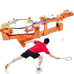 バドミントンラケットストリングマシン、6点固定60ポンドウインチタイプバドミントンストリングマシン、DIYスカッシュ、テニス、バドミントンラケット用バドミン