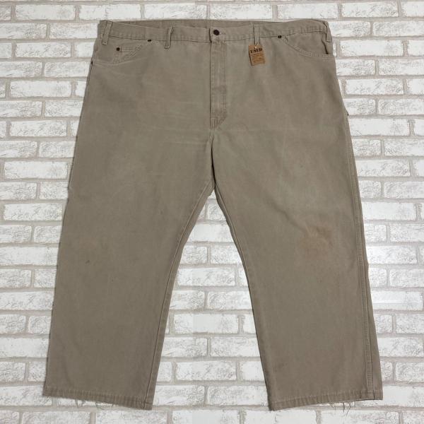 ディッキーズ ワークパンツ 古着 デニム ダック ベージュ W50 L30 Dickies