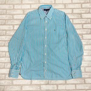 TOMMY HILFIGER（トミー・ヒルフィガー） 長袖シャツ 古着 青 17 1/2