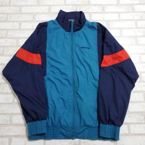 adidas（アディダス） 【古着】ナイロンジャケット 黒 青 オレンジ 紫