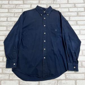 チャップス ラルフローレン 無地シャツ 長袖 古着 紺 ネイビー L サイズ CHAPS RALPH LAUREN｜lucidobell