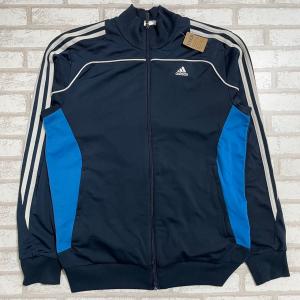 【古着】adidas（アディダス）トラックジャケット　Lサイズ　ネイビー　ブルー｜lucidobell