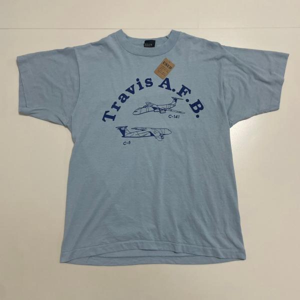 ヴィンテージ Tシャツ 古着 半袖 青色 ブルー USA製 シングルステッチ 90年代