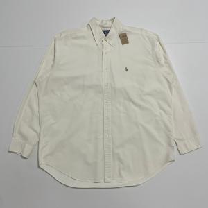 90s ラルフローレン 完全無地 白 シャツ L 初期モデル レア ヴィンテージ 90s ラルフローレン 完全無地 白 シャツ L 初期モデル レア