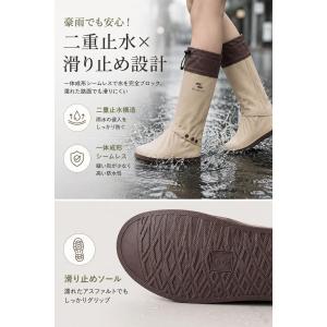 レインシューズカバー ロング 防水 滑り止め ...の詳細画像3