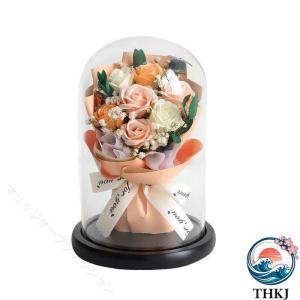 プリザーブドフラワー ガラスドーム 枯れない花...の詳細画像1
