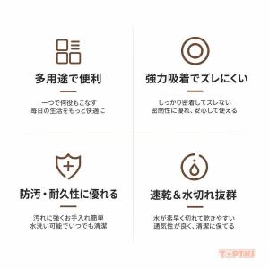 シリコン水切りマット 大判 傾斜排水設計 排水...の詳細画像1