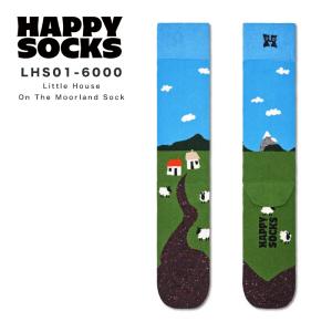 Happy Socks ハッピーソックス 靴下 レディース メンズ おしゃれ ソックス くつ下 Little House On The Moorland Sock LHS01-6000 可愛い クルー丈｜lucius