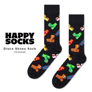 Happy Socks ハッピーソックス 靴下 レディース メンズ おしゃれ ソックス くつ下 Disco Shoes Sock P000666 可愛い クルー丈 クルーソックス｜lucius