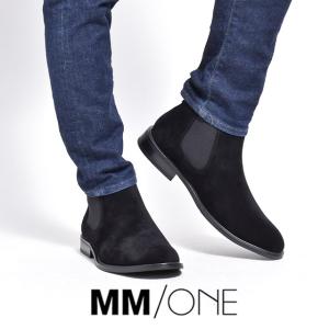 サイドゴアブーツ メンズ ショートブーツ ビジネスブーツ スエード MM/ONE エムエムワン ドレスシューズ フォーマル 革靴 冠婚葬祭 ブラック 黒 シューズ｜TTCLUB ヤフーショッピング店