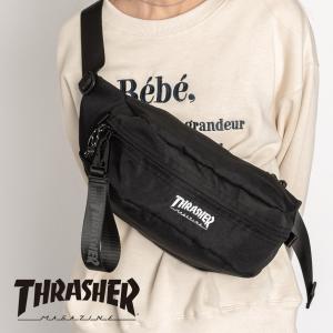 THRATHRASHER スラッシャー ウエストバッグ レディース メンズ THRASHER WAIST BAG ボディバッグ ロゴ 斜め掛け ウエストポーチ 大容量 ユニセックス｜lucius