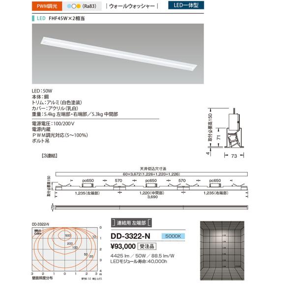 DD-3322-N 山田照明 System-Ray PRO Wall Washer（システム・レイ・...