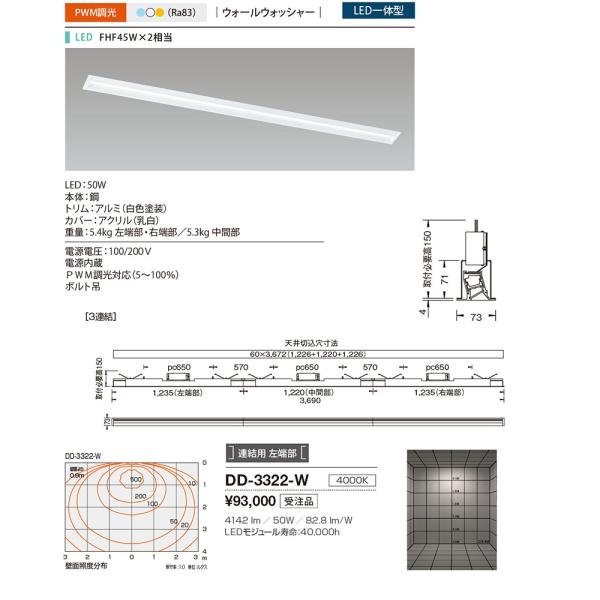 DD-3322-W 山田照明 System-Ray PRO Wall Washer（システム・レイ・...