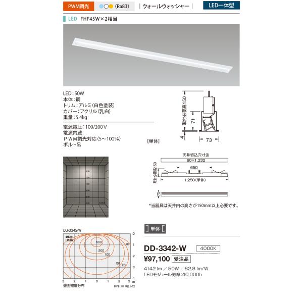 DD-3342-W 山田照明 System-Ray PRO Wall Washer（システム・レイ・...