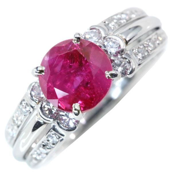 ルビー リング/指輪 2.610ct プラチナ900 PT900 貫録の大粒2ct超え ビルマ産 鑑...