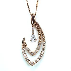 在庫限り・WG限定】ダイヤモンド 0.14カラット ネックレス 一粒の大き