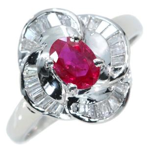 小*♡様 ☆G Wセール！☆K18WG 大粒ルビー(4ct)&ダイヤ付リング　鑑 大粒！4ct ダイヤモンド Very good K18 WG 6本爪 リング 鑑定書付 18金