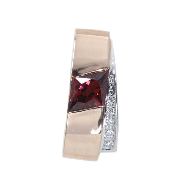 ガーネット ペンダントトップ 1.20カラット プラチナ ピンクゴールド PT900/K18PG シ...
