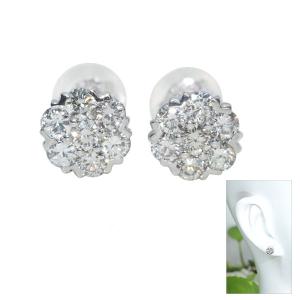 ダイヤモンド ピアス 0.280カラット 18金ホワイトゴールド K18WG