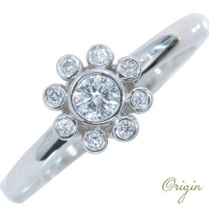 リング 指輪 9号 Pt950プラチナ ダイヤモンド 0.46ct レディース 中古