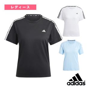 アディダス ランニングウェア『レディース』  オウンザラン エッセンシャル3ストライプTシャツ/OTR E 3S TEE/レディース『IKM65』｜luckpiece