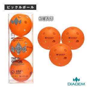 ダイアデム ピックルボールボール  オフィシャルピックルボールインドア用/The Official Pickleball Ball Indoor Ball/3球『TPB005』｜luckpiece