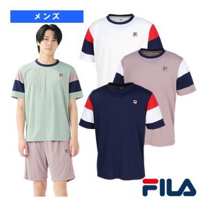 フィラ　テニスウェア3点セット　M FILA（フィラ） （メンズ）テニスウェア 胸切替ライン バックホール