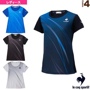 ルコック テニス・バドミントンウェア『レディース』  TEAM GRAPHIC GAME SHIRT/チームグラフィックゲームシャツ/レディース『QTWTJA93』｜luckpiece