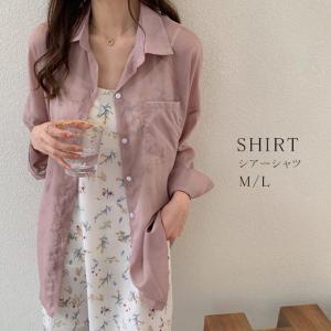 シャツ ブラウス 秋 シアーシャツ レディース ブラウス