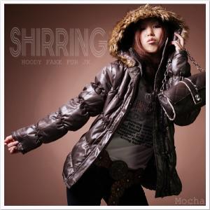 中綿フェイクダウンジャケット