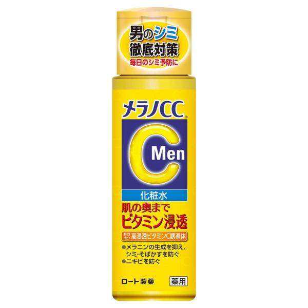 メラノＣＣＭｅｎ　薬用しみ対策美白化粧水　１７０ｍＬ  ロート製薬  男のしみ 保湿 爽やかレモンの...