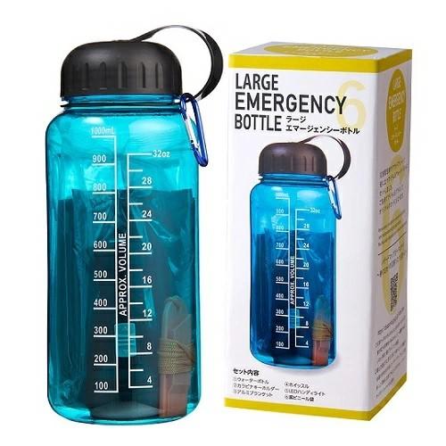 ラージエマージェンシーボトル　48個販売  ウォーターボトルは1000ml まで対応 災害などの緊急...