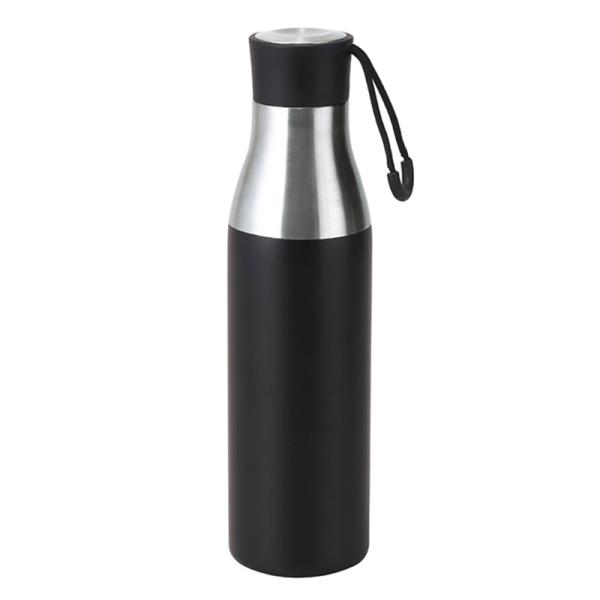 ツートン真空ステンレスボトル（ループ付き）ブラック 40個セット販売 容量：490ml  おしゃれな...
