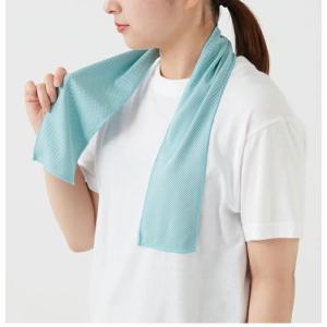 熱中症対策グッズ 涼感タオル（ポーチ入）300個セット販売 濡らしてしぼってクールダウン 濡らすとひんやり　熱中症対策に！ 販促品・景品・ノベルティ・記念品