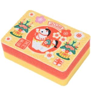 干支 キッチンスポンジ1個入り 240個以上販売 午 うま 馬年2026年 午年2026年 招福干支グッズ お正月景品 新年のご挨拶ギフト