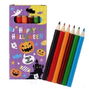 ハロウィン プチ色鉛筆 6本入 480個以上販売 学習塾・子供会・幼稚園用景品に人気の商品 販促品・景品・粗品・ノベルティ