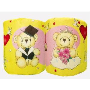 トイレットペーパー トイレットロール ブライダル用 トイレットペーパー ウェディングベア（ハート）２...