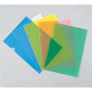 クリアファイル A4 クリアホルダー 5色 各色100枚 500枚販売 まとめ割り ノベルティ 販促品