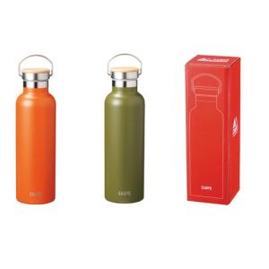 キャンプス 保冷温クラシックボトル750ml 36個販売 2色取混ぜ バンブー素材をあしらった蓋でおしゃれ 販促品・景品・ノベルティ・記念品　｜lucky-merci