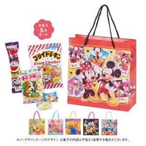 お菓子景品　キャラクターお菓子5点セット 72個セット販売 お菓子5点入 子供会景品 景品・ノベルティ・粗品｜lucky-merci