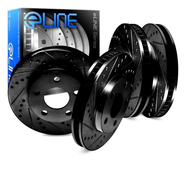 【並行輸入品】R1 Concepts eLINEシリーズ フロントリア ブラック ドリル&amp;スロット付...