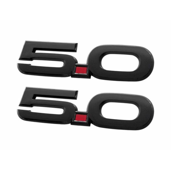 【並行輸入品】2015   17フォードマスタング5.0 Lフェンダーエンブレムブラック   ペア ...