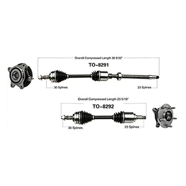 【並行輸入品】2 100% New CV DRIVE AXLE SHAFT FRONT W FRT ...