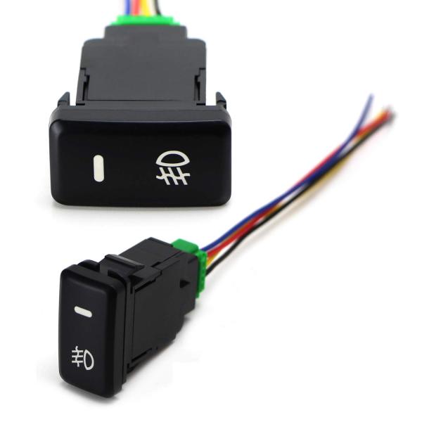 【並行輸入品】iJDMTOY ファクトリースタイル 4極 12V プッシュボタンスイッチ LEDバッ...