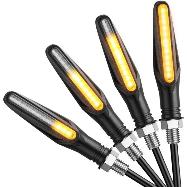 【並行輸入品】Justech LEDバイクウインカー オートバイ回転灯 12V 高輝度 転向ライト ...