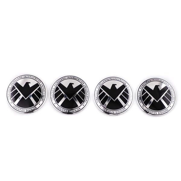 【並行輸入品】エンブレムバッジステッカー 56mm (2.2インチ) 4枚 円形円弧フォーム 3Dス...