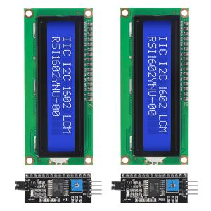 【並行輸入品】DORHEA 1602 16x2 LCDモジュールシールド ブルーバックライト IIC I2CドライバシリアルインターフェースとL