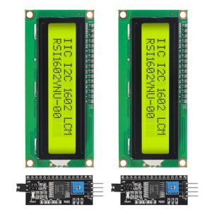 【並行輸入品】DORHEA 1602 16x2 LCDモジュールシールド イエローグリーンバックライト IIC I2Cドライバシリアルインターフ