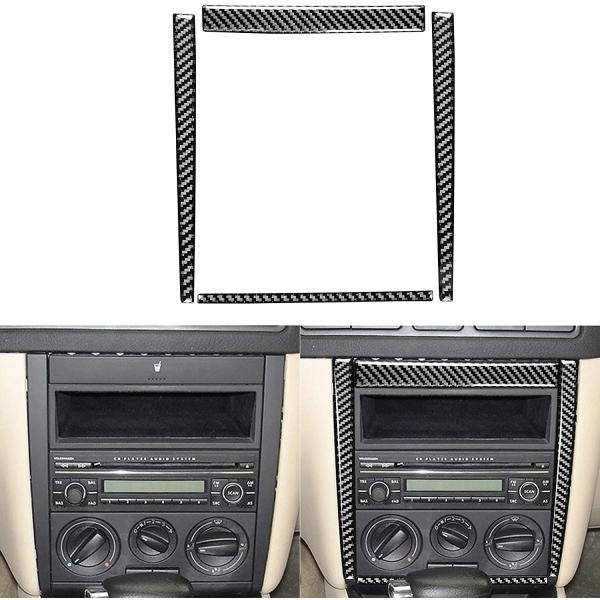 【並行輸入品】カーセンターコンソールパネルフレームカバーステッカー カーボンファイバーデカール CD...