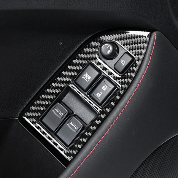 【並行輸入品】burnmoto リアルカーボンファイバー ドアコンソール パネルカバー パワーウィン...